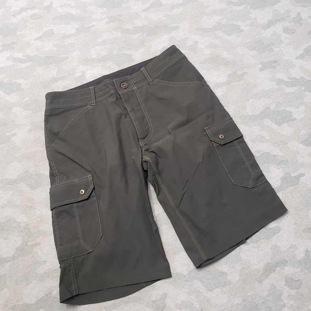 Kuhl Shorts Mens 32 Green Renegade Cargo Pockets Outdoors Hiking Travel Camp - Picture 8 of 9